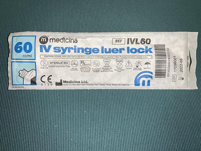 D'occasion IV Luer Lock Spritze 60ml