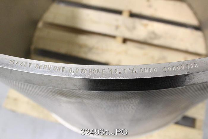 Used Bird 60 Pressure Screen Outer Basket #32496