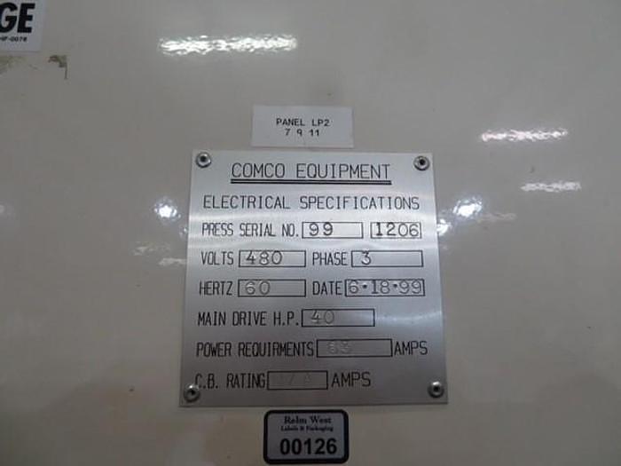 Used 1999 COMCO 11 COLOR FLEXO LABEL PRESS