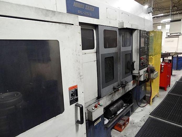 Used MORI SEIKI RL253 TWIN SPINDLE CNC CHUCKER WITH GANTRY LOADER