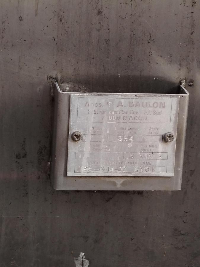 D'occasion Cuve INOX 318m3