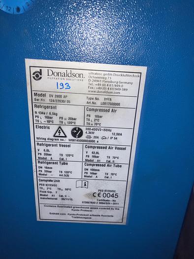 Used WORTHINGTON CREYSSENSAC & DONALDSON RLR 200V G8 400V RG IT & DV 2800 AP