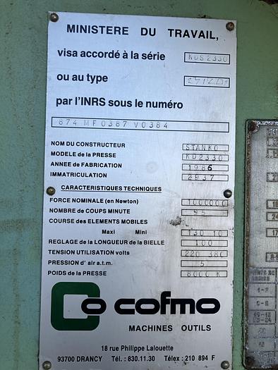 D'occasion Presse COFMO 102T