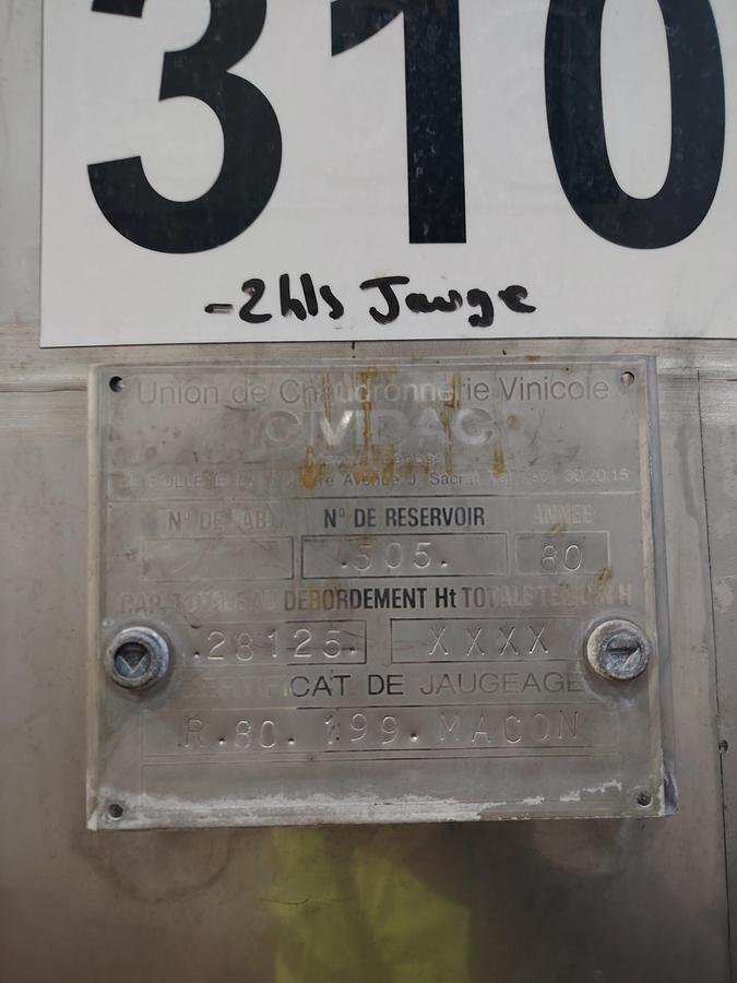 D'occasion Cuve INOX 280HL