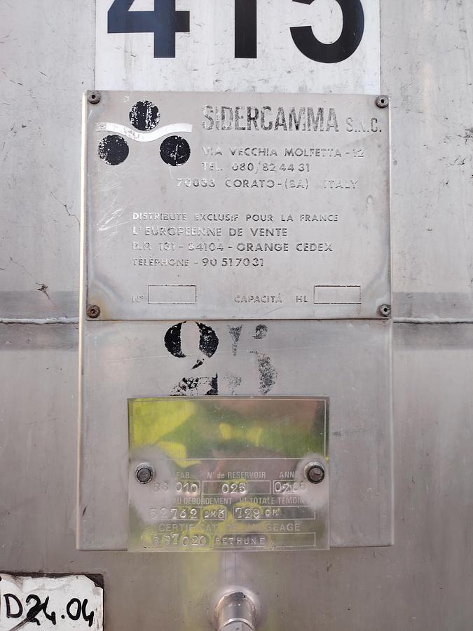 D'occasion Cuve INOX 526HL