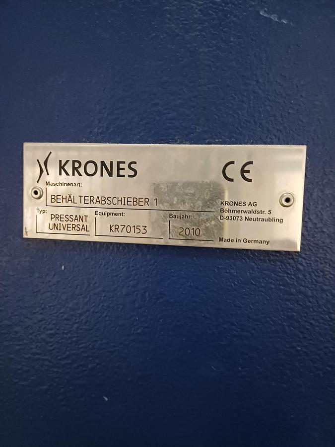 D'occasion Dépalettiseur à balayage de couches / Module d’éjection KRONES Pressant Universal