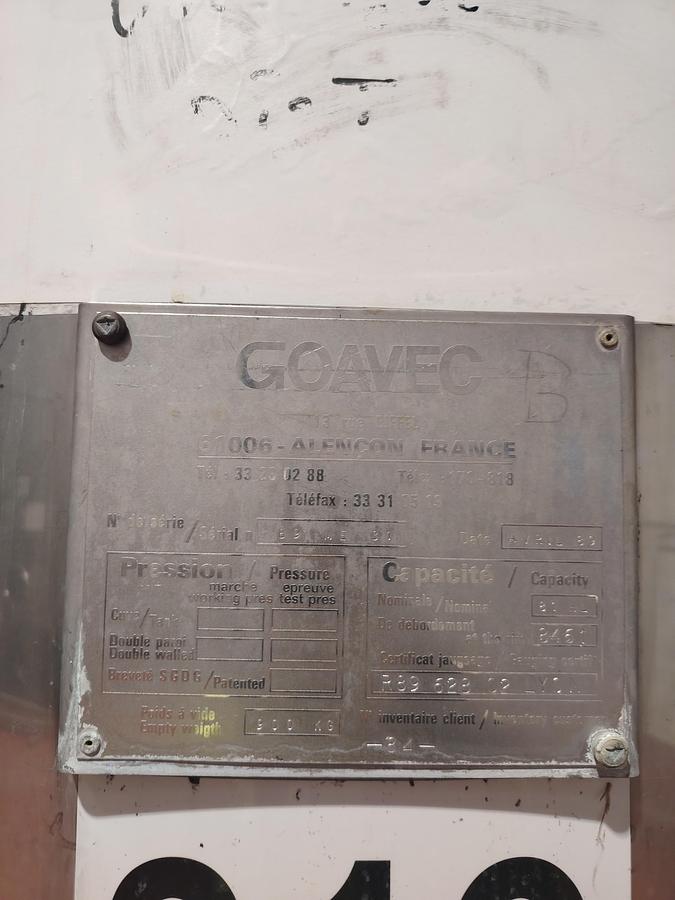 D'occasion Cuve INOX 85HL