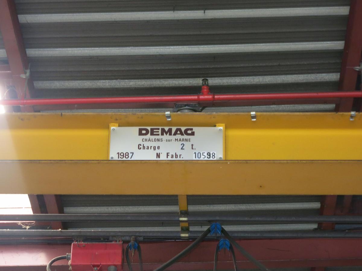 D'occasion Pont roulant DEMAG – Capacité 2 tonnes – Année 1987
