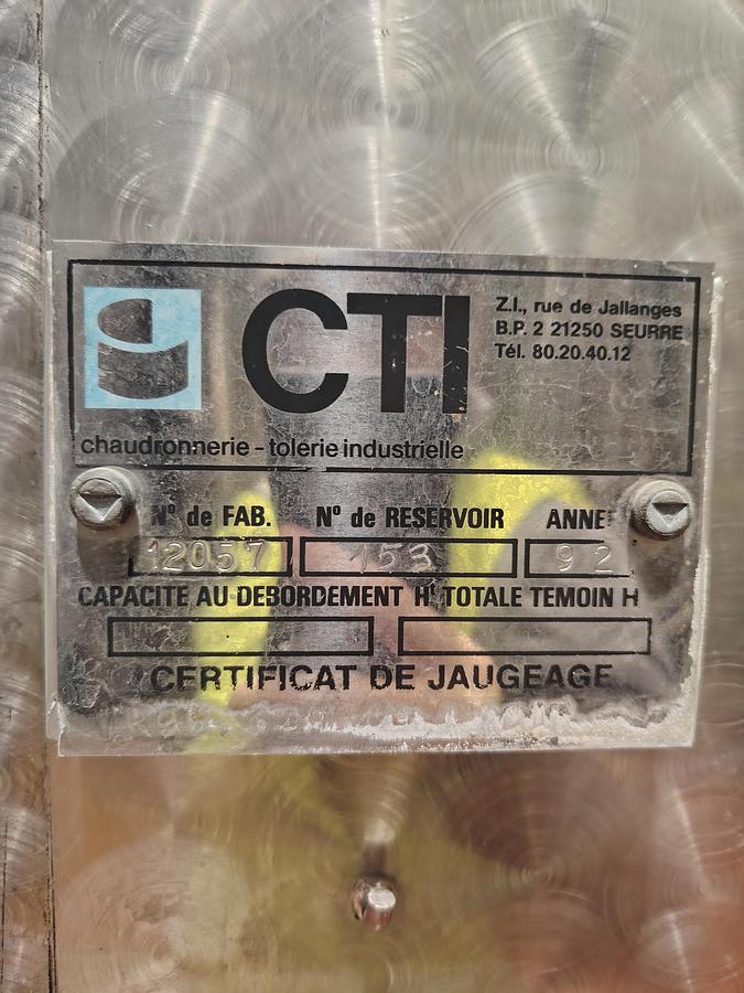 D'occasion Cuve INOX pied finition gauffrée 150HL