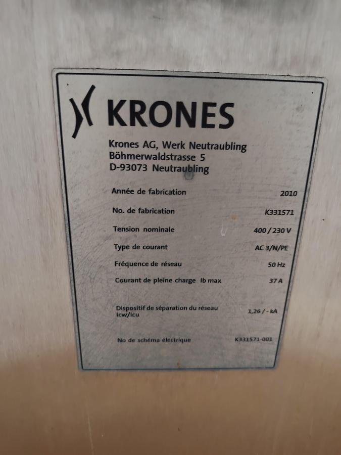 D'occasion Monobloc KRONES AG (avec groupe Sauerstein SD 1500/1100/950 et groupe frigorifique KRONES 0-900-02-357-2)