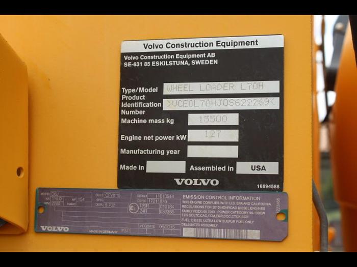 Used 2017 Volvo  L70H