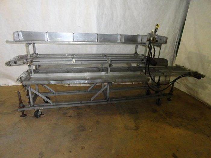 Used Pack Off Conveyor, upper & lower belts
