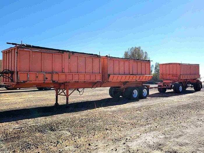 Used Side Dump Trailer Set