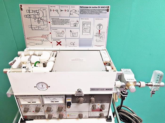 Gebraucht Siemens Elema AB Servo Ventilator 900 D Beatmungsgerät auf Trolley