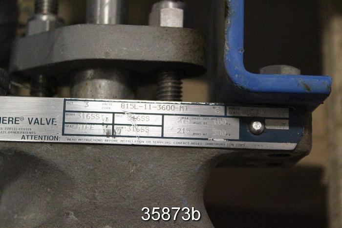 Used Neles Jamesbury 3" Air Operated Butterfly Valve, 815L-11-3600-MT #35873