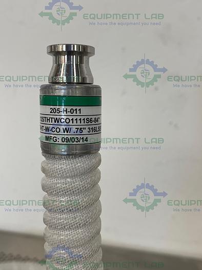 Used Sani-Tech  84" Silicone Hose w/  3/4" Sanitary Fitting