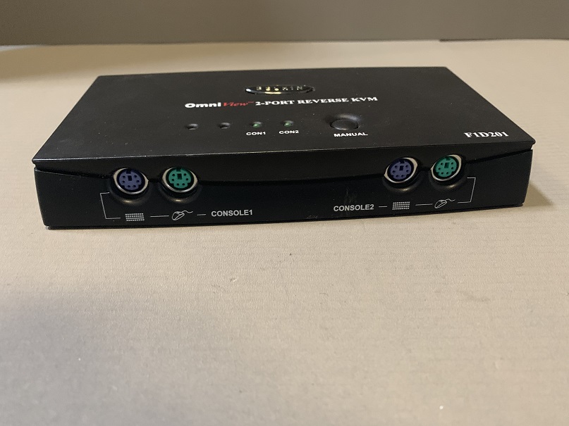 Used Belkin Omniview 2 Port Reverse KVM F1D201