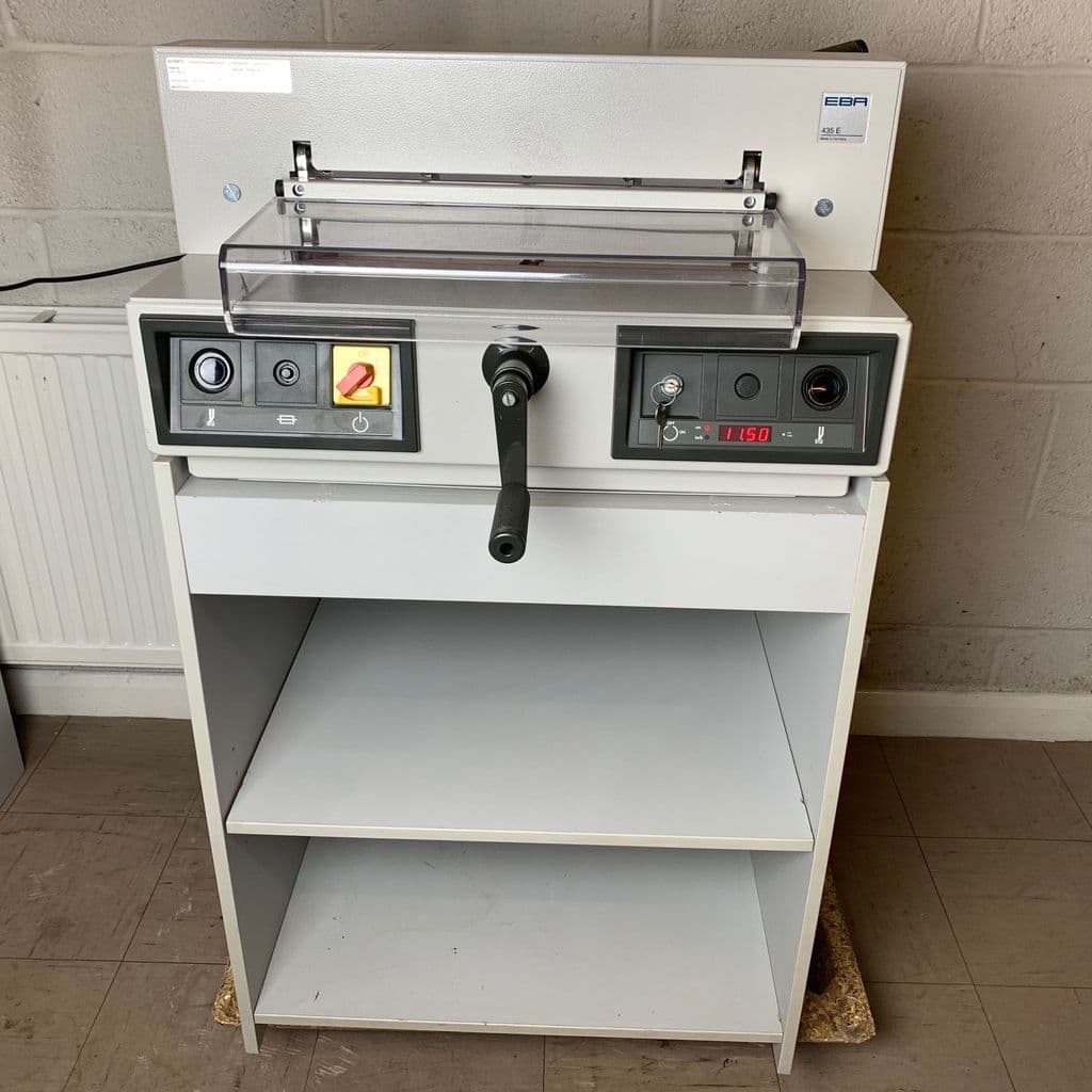 Used Pre-owned EBA 435E / IDEAL 4215 Guillotine & Cabinet