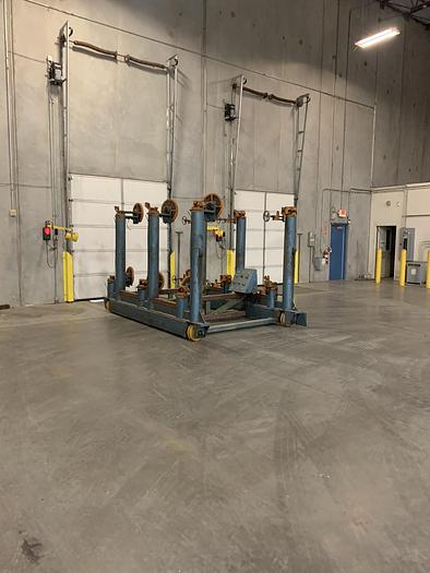 Used SIX POSITION SHAFTED UNWIND STANDS (TWO AVAILABLE)