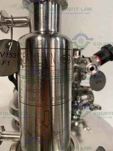 Used Alloy Products 45 Liter Stainless Steel Reactor 50 PSI w/ Bottom Drain & Valves