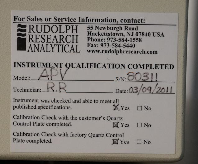 Used Rudolph  Autopol V