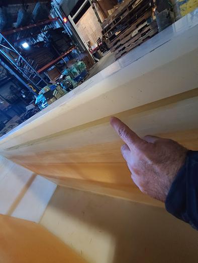 Used Polypro Tank Counter Flow Rinse side and bottom support 70" x 28" x 29" Plating