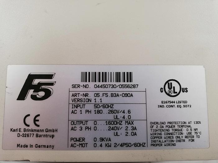 Used KARL E. BRINKMANN GMBH 05.F5.B31-090A