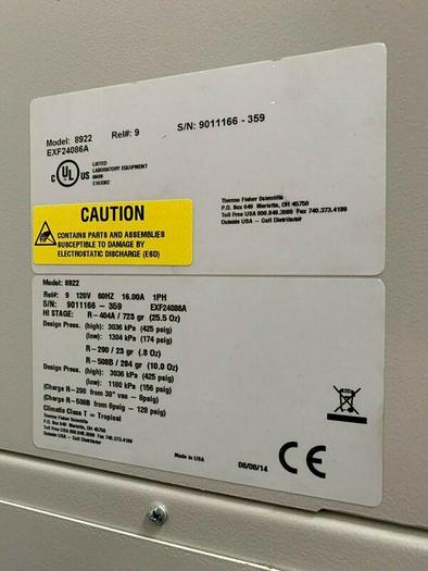 Used Thermo Revco EXF24086A -86ºC Laboratory Freezer 13 Cu Ft 120V