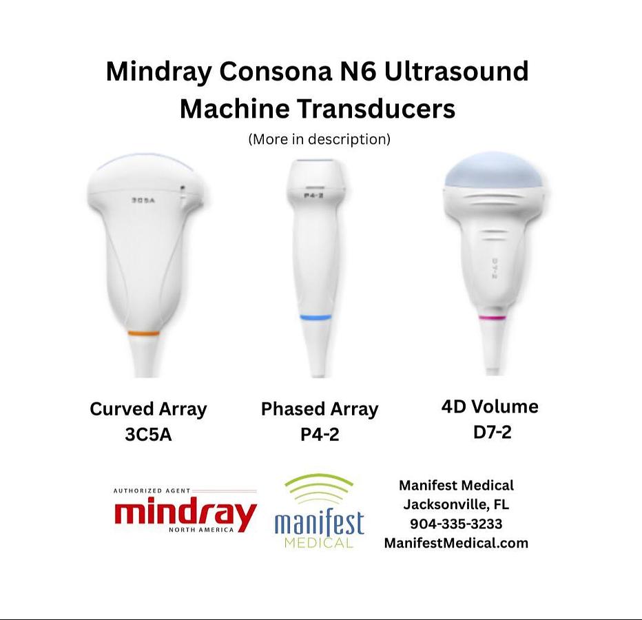 Mindray Consona N6 4D Ultrasound Probes For Sale | Volume Probes | Manifest Medical