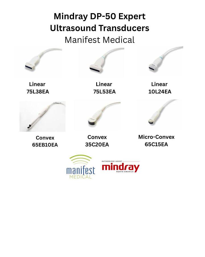 Mindray DP-50 Expert Ultrasound Machine Probes For Sale | Manifest Medical