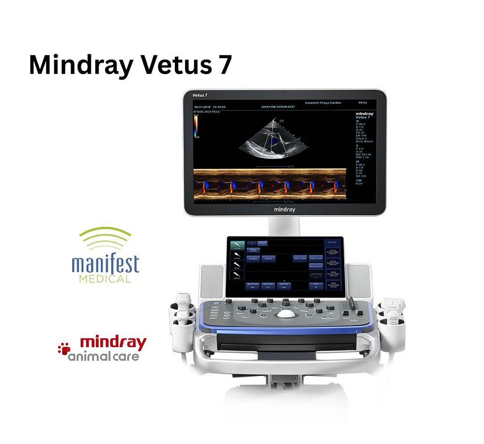 Mindray Vetus 7 Veterinary Diagnostic Ultrasound System For Sale Ships From Manifest Medical in Jacksonville, FL