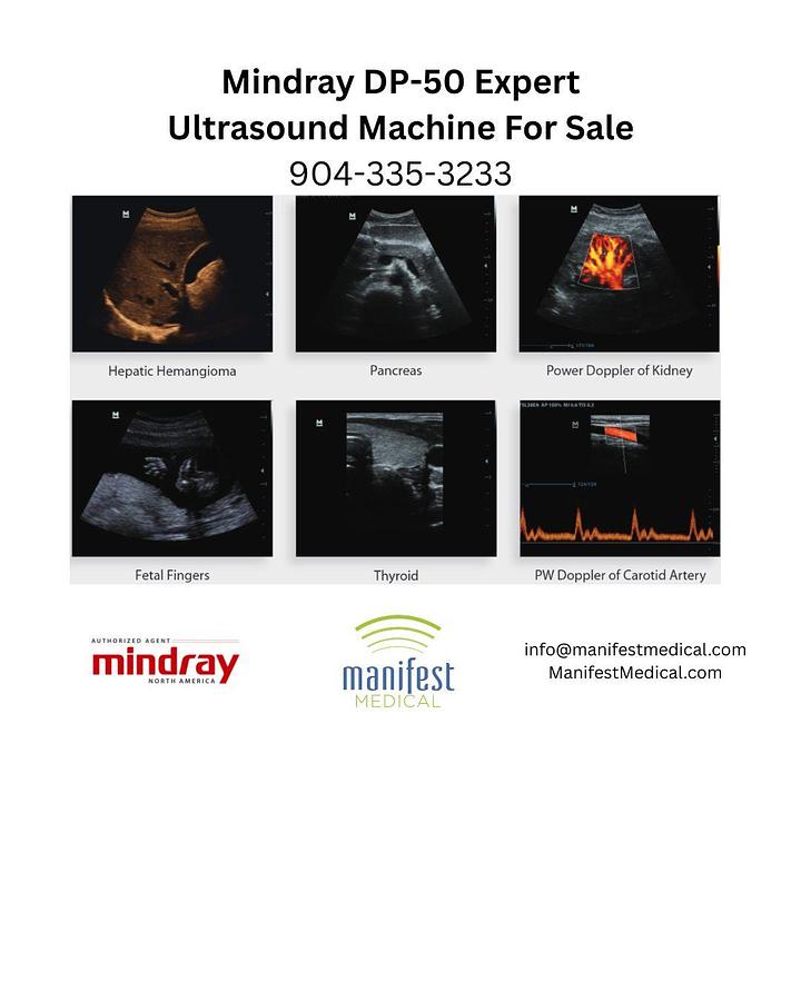 Mindray DP-50 Power Doppler Scans | Affordable Portable Ultrasound Machine For Sale | Manifest Medical