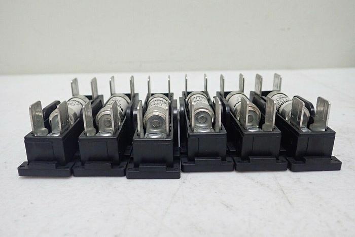 Used Lot of 6 Bussmann CM32FC Camaster Fuse Holders and NITD2 Fuses