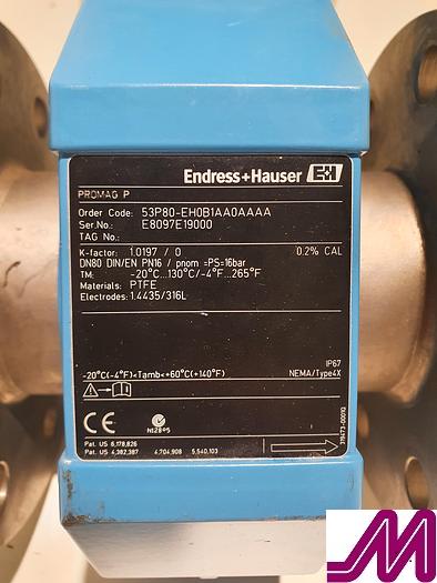 Used Endress & Hauser Pro Mag P Flow Meter