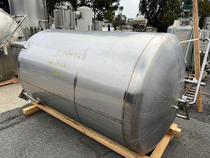 Used Tank, 775 Gallon, Stainless Steel, 25 BBL Brite Tank #S744738