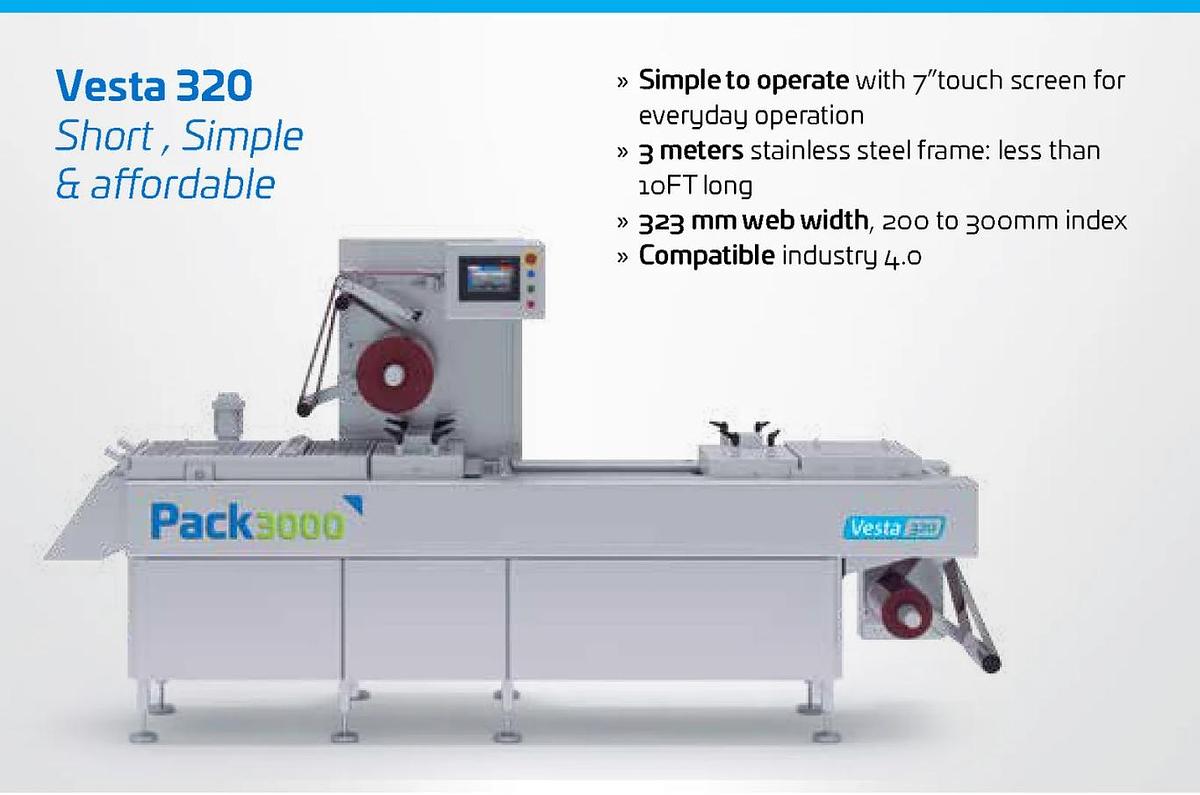 Pack3000 Vesta 320 Thermoformer / Rollstock Packaging Machine