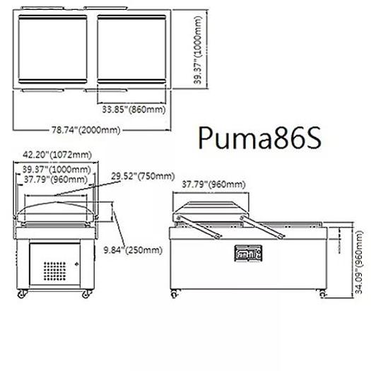 RAM Model 86S Puma Jumbo Double Chamber Vacuum Packaging Machine