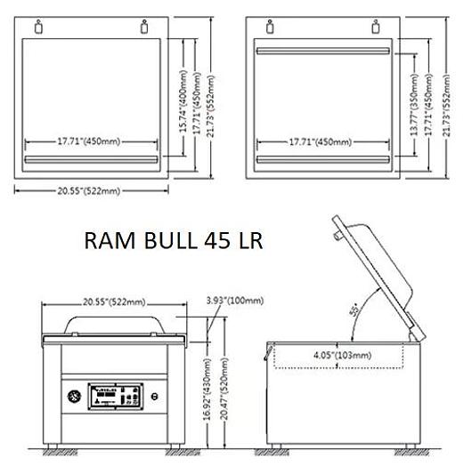 RAM Model Bull 45 LR Single Chamber Vacuum Packaging Machine