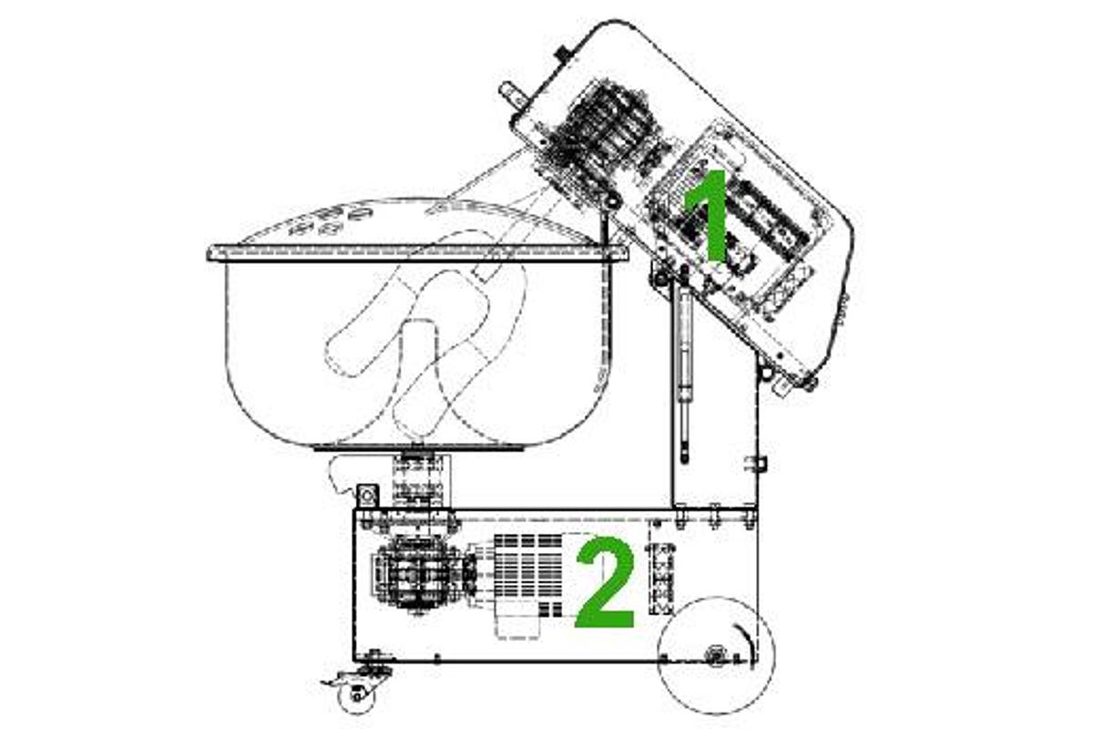 Talsa MIX95SPV Tilting Bowl Mixer – 95 Liter Capacity, Dual Motor with Variable Paddle Speed