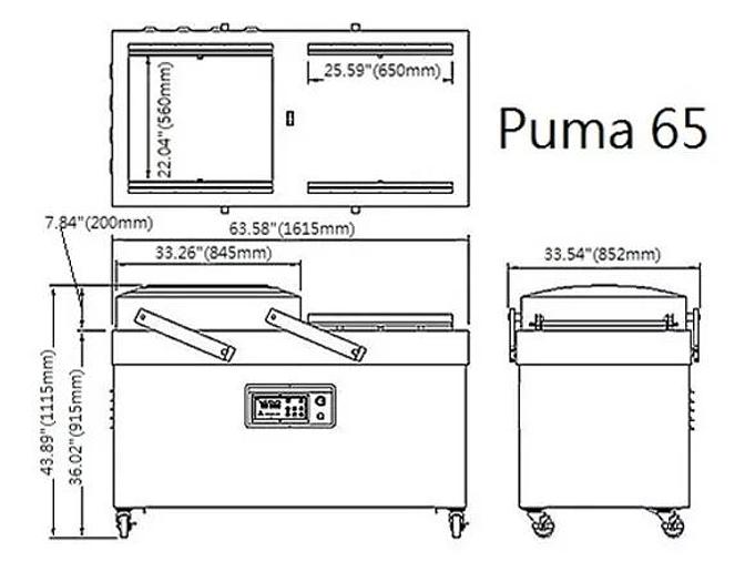 RAM Model 65 Puma Double Chamber Vacuum Packaging Machine