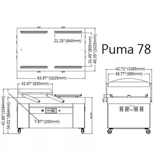 RAM Model 78 Puma Double Chamber Vacuum Packaging Machine