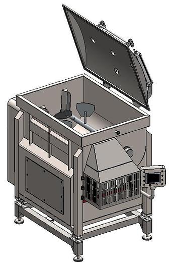 Roser Model MP1000 - 1000L Paddle Mixer with Front Discharge