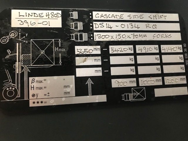 Used 2012 LINDE H80D FORKLIFT TRUCK