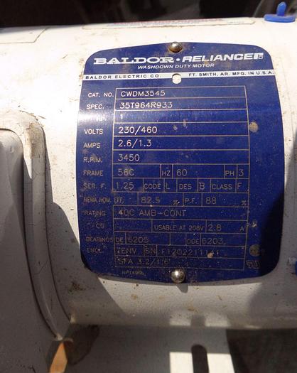 Used Pump, Centrif., 1 HP, S/st, 1.5" in/out, Ampco, Mdl AC114 #S743019