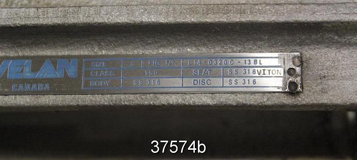 Used Velan 6" Hand Operated Knife Gate Valve, L14-0320C-13BL #37574