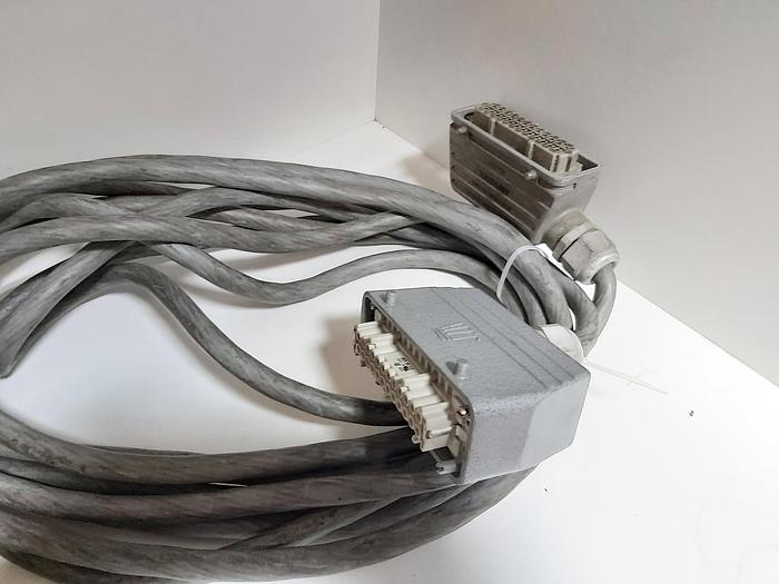 Gebraucht 8m Kabel mit 2 Industrie Steckverbinder, 24p, HTS gebraucht