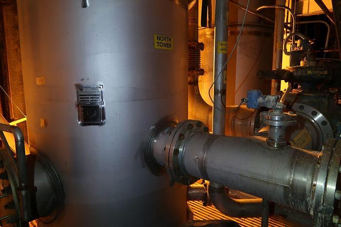 Used A.H. LUNDBERG 5' X 60' 316 STAINLESS STEEL ACID TOWERS TANKS