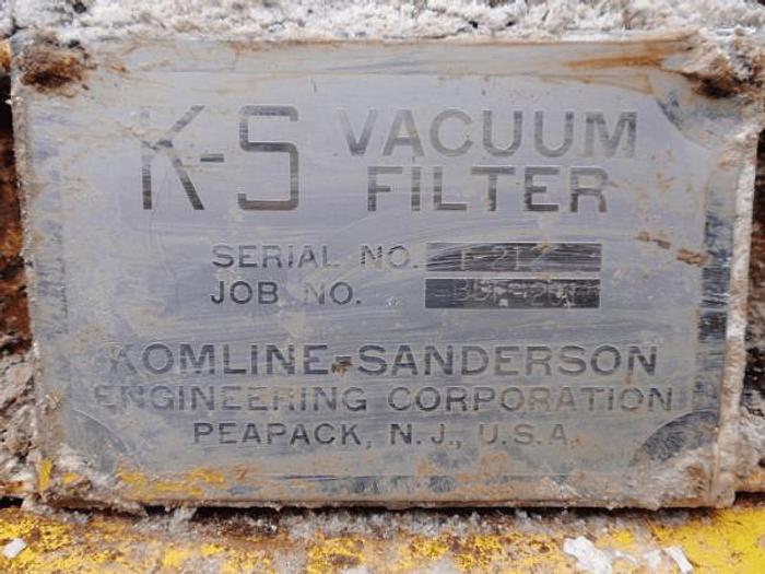 Used 8 FT. X 10 FT.  K-S ROTARY VACUUM FILTER – S/S