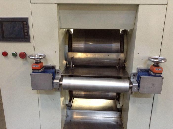 Used 12" WIDE ELECTROVAYA 2 ROLL CALENDARING SYSTEM - PENDING SALE