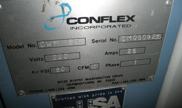 Used Wrapper, Overwrapper, Conflex, Mdl CWM 160, Adjustable, #C739369